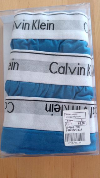 Calvin Klein Braguita, Tanga y Top Talla S