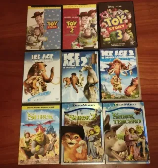 Lote 9+12 
Películas DVD Disney Pixar Dreamworks