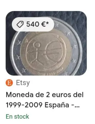 2 Monedas 2 Euros España 1999-2009