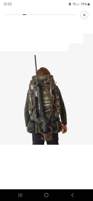 Mochila Caza Solognac 70+10L Camuflaje