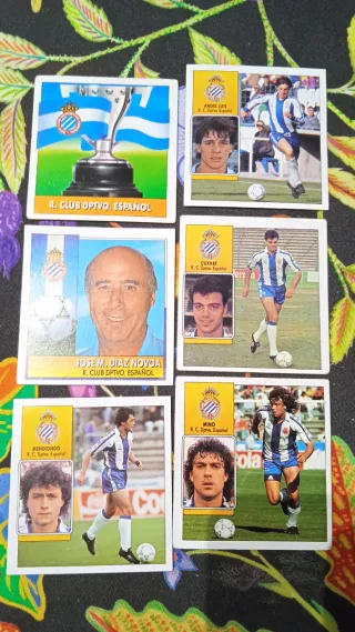 6 Cromos Espanyol Liga Este 92-93