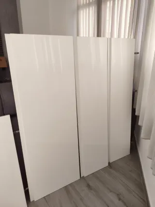 Lote 6 puertas blancas brillo uñero