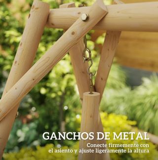 Banco Columpio de Jardín de Madera