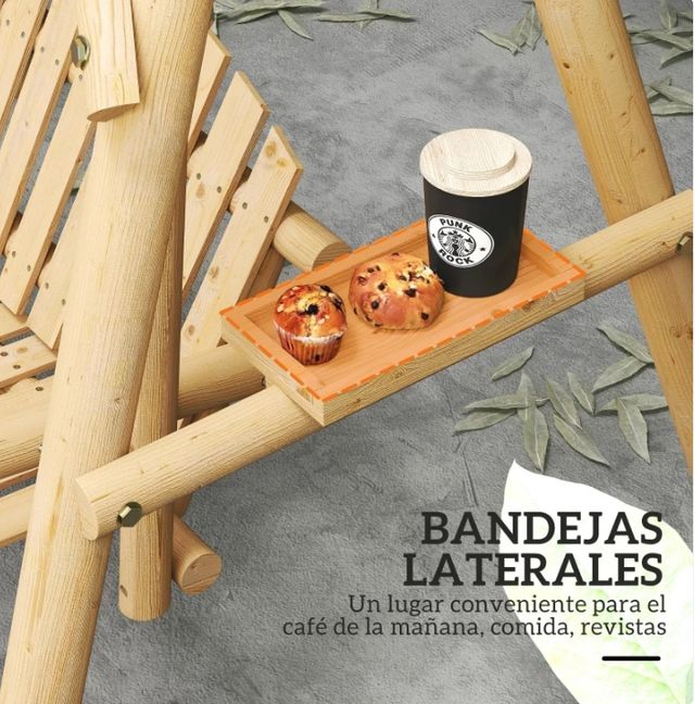 Banco Columpio de Jardín de Madera