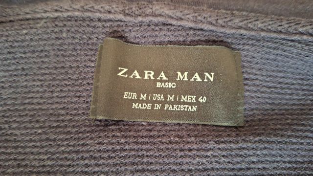 Zara Man Felpa Blu con Zip Taglia M