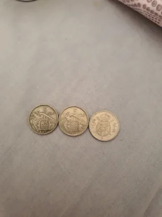 3 Monedas 5 Pesetas
