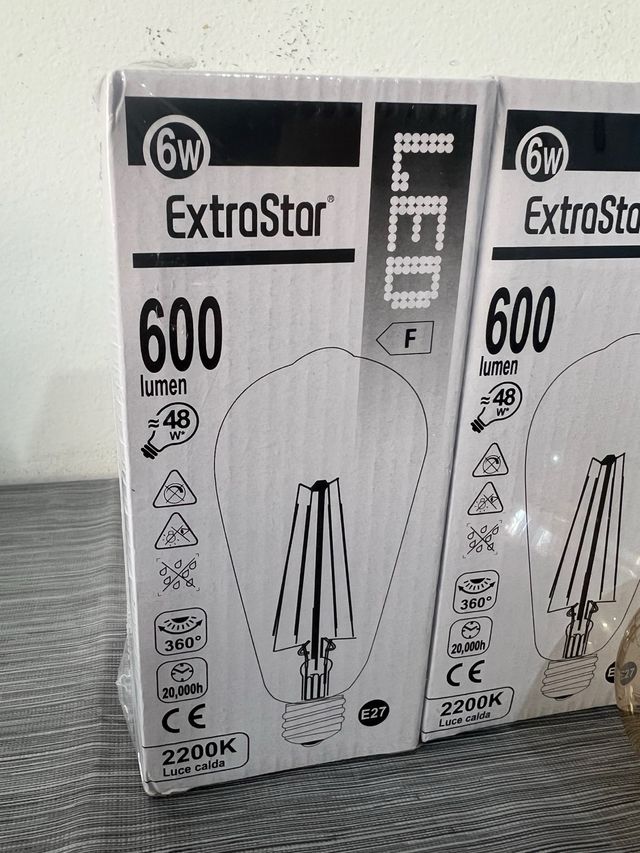 Set 4 Lampadine LED ExtraStar 6W 2200K Luce Calda