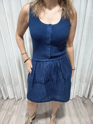 Vestido Burberry Talla S Azul