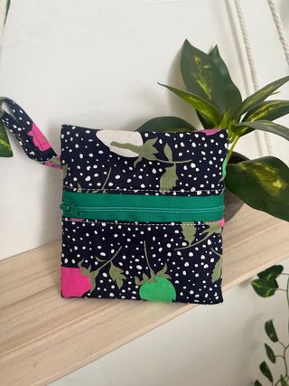 Portadocumenti/portamonete fantasia fiori