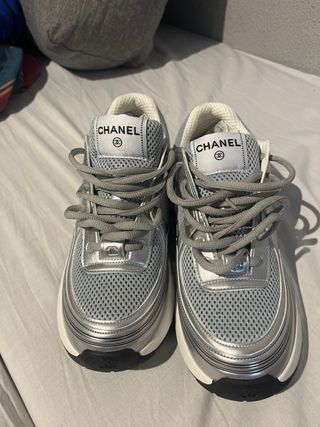 Zapatillas Chanel Runner Grises/Plata Nuevas