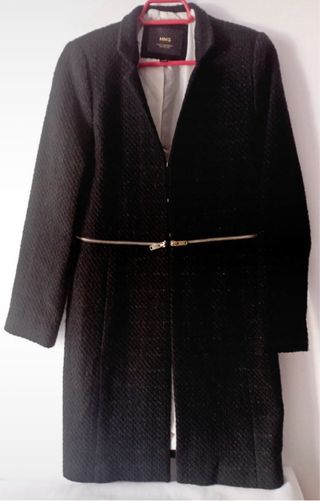 Abrigo Mango Negro Talla M
