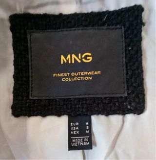 Abrigo Mango Negro Talla M