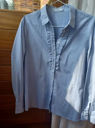Camisa Mango azul Talla M