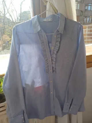 Camisa Mango azul Talla M