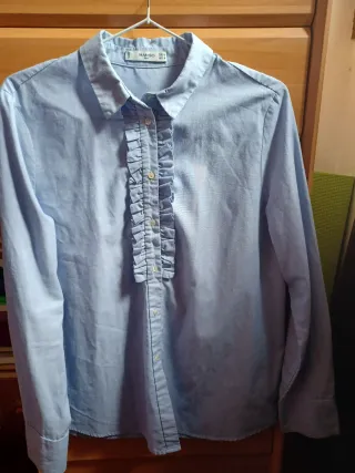 Camisa Mango azul Talla M