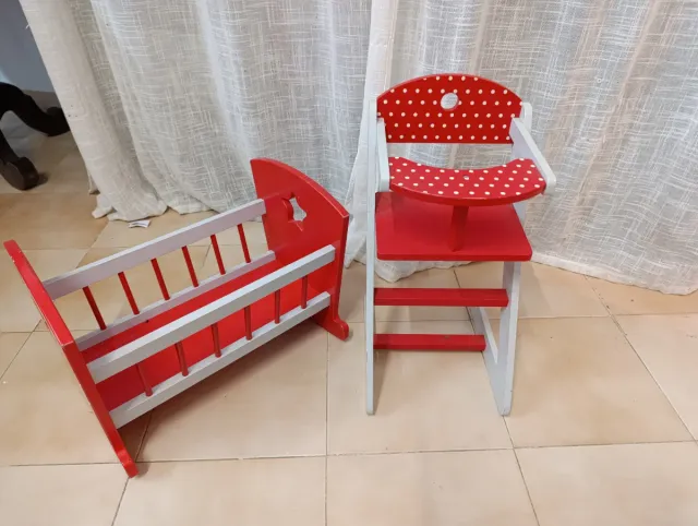 Conjunto Cuna y Trona Bebé Juguete