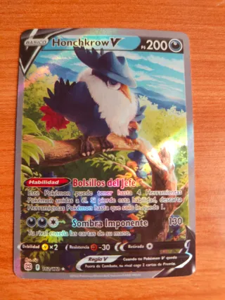 Carta Pokémon Honchkrow V 162/172 en español.