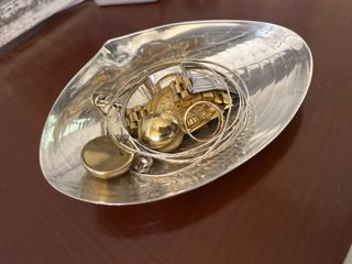 Concha antigua para joyas alpaca plata