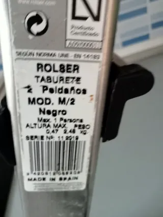 Escalera ROLSER 2 peldaños aluminio