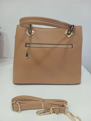 Bolso de mano polipiel tricolor