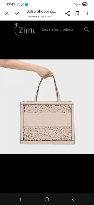 Bolso Shopping XL Tous Amaya Kaos Shock Beige