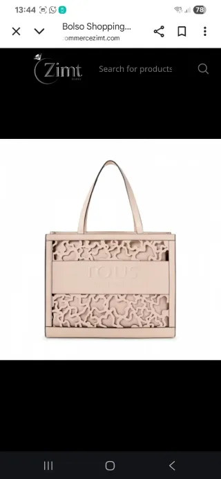 Bolso Shopping XL Tous Amaya Kaos Shock Beige
