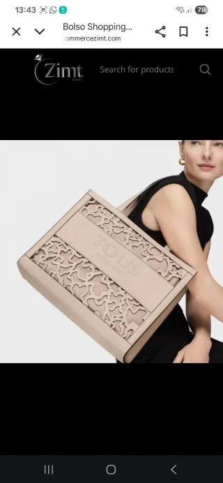 Bolso Shopping XL Tous Amaya Kaos Shock Beige