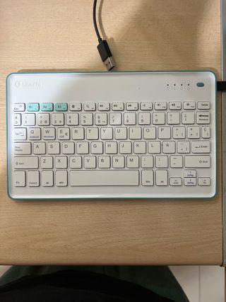 Teclado SilverHT Bluetooth Blanco/Azul