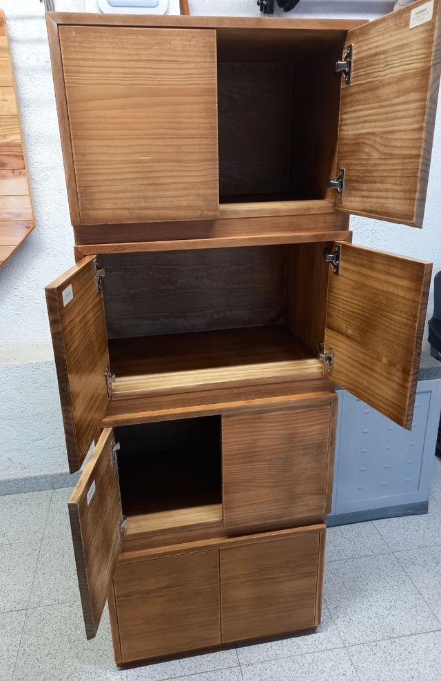 4 Cajas de Madera Apilables