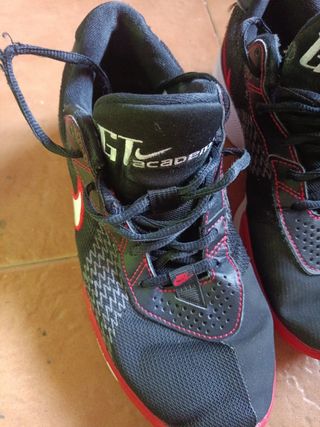 Zapatillas Baloncesto Nike Negras Rojas