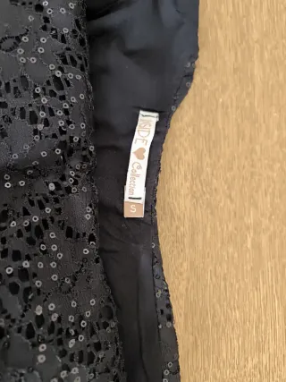 Vestido fiesta lentejuelas negro