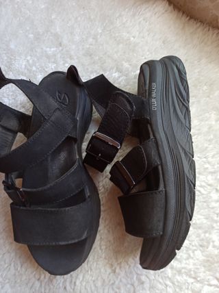 Sandalias Skechers Negras Talla 37