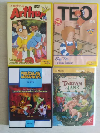 LOTE de 20 Filmes Infantis em DVD por 15 Euros em segunda mão