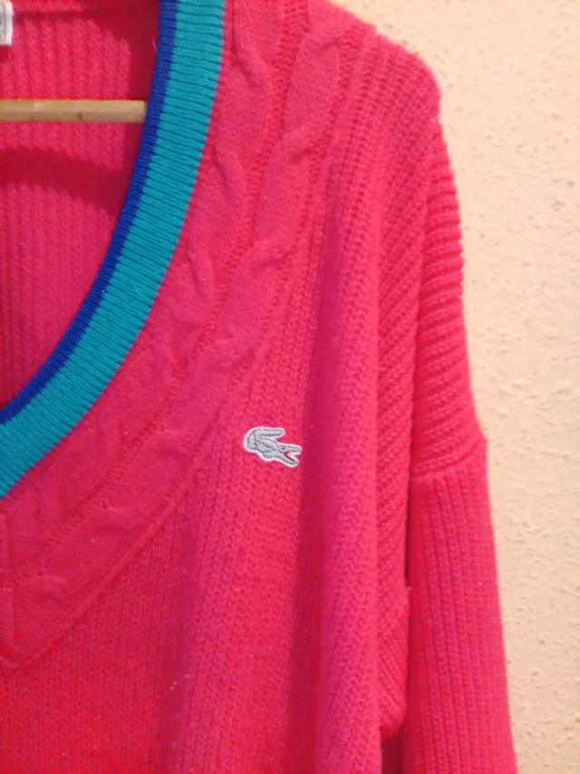 Jersey Vintage Hombre Lacoste Rojo