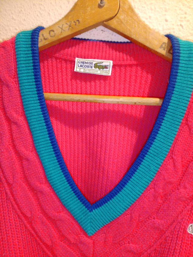 Jersey Vintage Hombre Lacoste Rojo