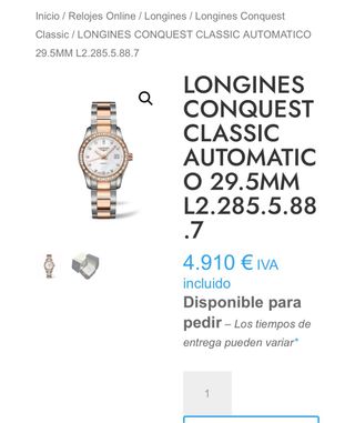 Longines Conquest acero y oro 