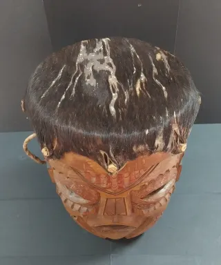 Maschera Etnica Legno / Tamburo