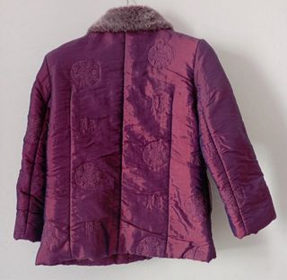 Chaqueta bordada mujer morada