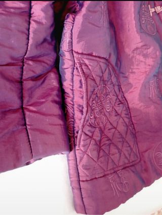 Chaqueta bordada mujer morada