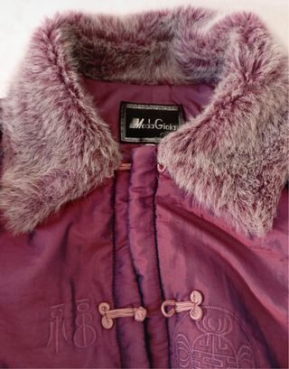 Chaqueta bordada mujer morada
