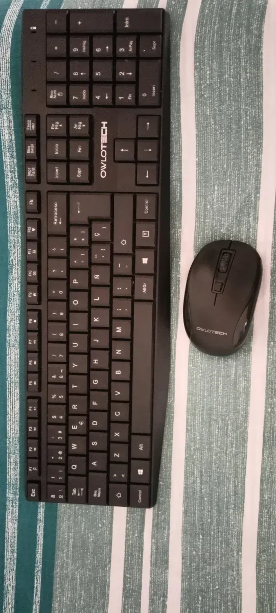 Teclado y Ratón Inalámbrico OWLO TECH Negro