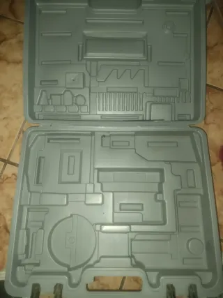 Maletín herramientas gris PVC resistente