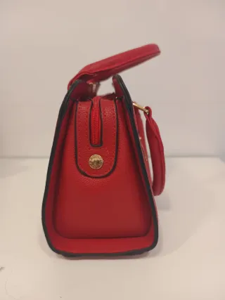 Bolso Mano Piel Cocodrilo Rojo Nuevo