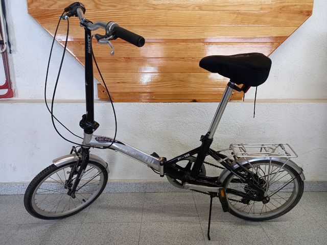 Bicicleta Plegable F-18 Plata-Negra