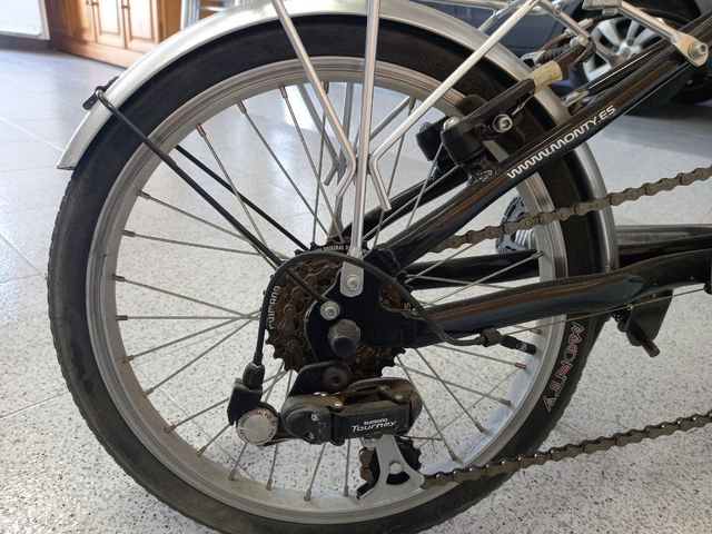 Bicicleta Plegable F-18 Plata-Negra