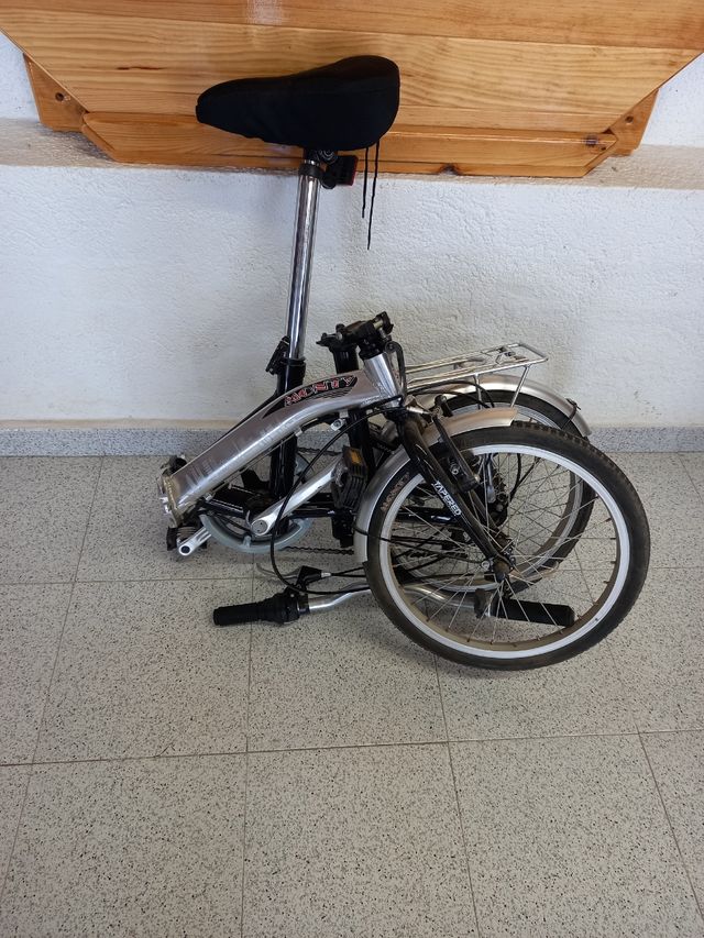 Bicicleta Plegable F-18 Plata-Negra