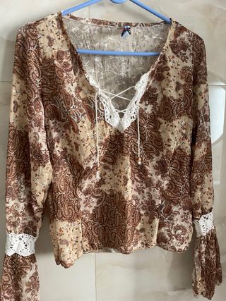 Blusa manga acampanada talla S