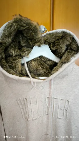 Sudadera Hollister con capucha y pelo