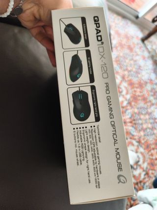 QPAD DX-120 Ratón Gaming Óptico Negro