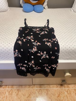 Vestido negro floral El Corte Inglés